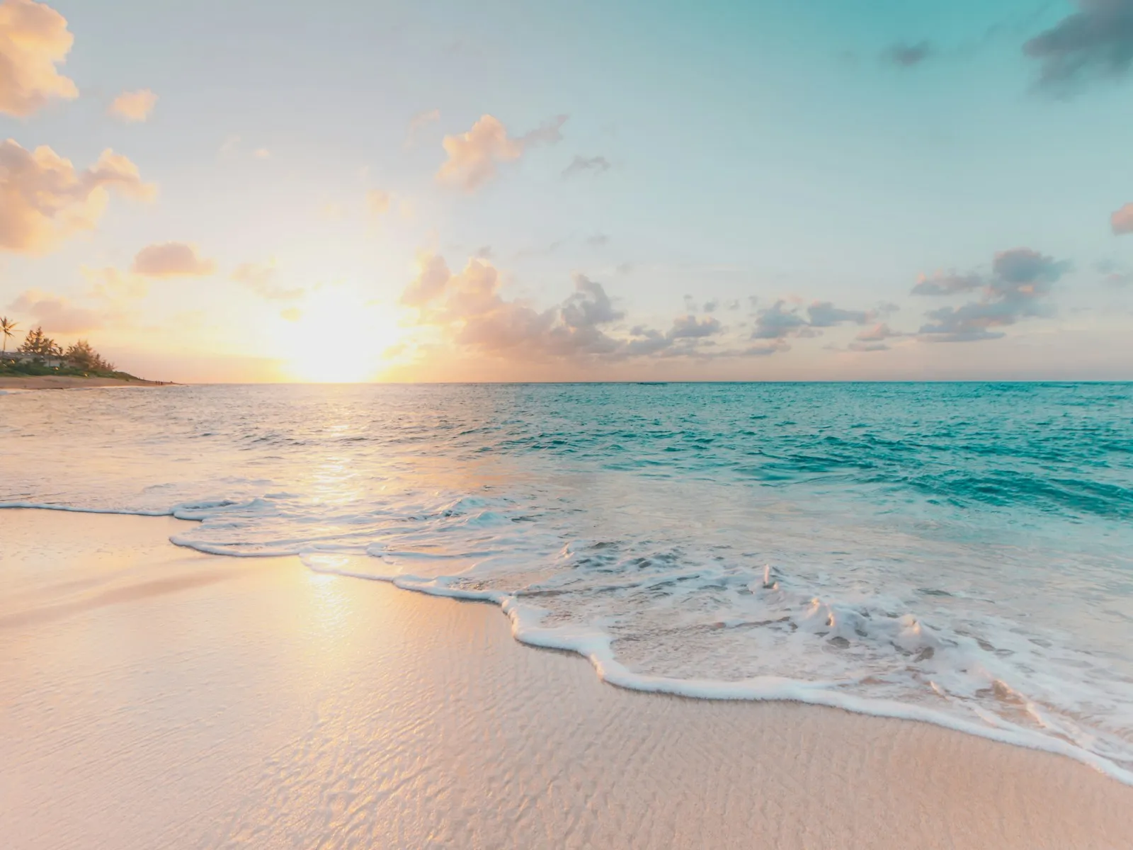 Sunlight on a quiet beach